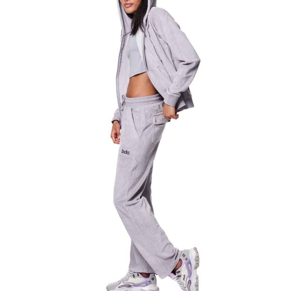 Body Action Velour Hoodie Jacket W