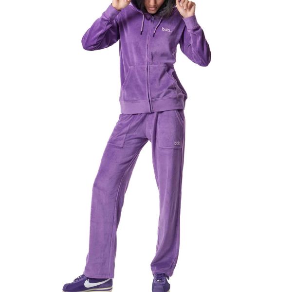 Body Action Velour Hoodie Jacket W