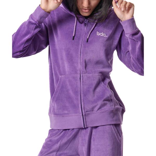 Body Action Velour Hoodie Jacket W