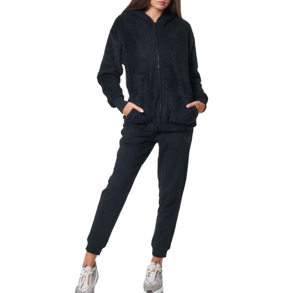 Body Action Oversized Full-Zip Sherpa Hoodie W