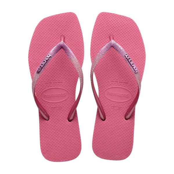 Havaianas Slim Square Glitter Flip Flops W