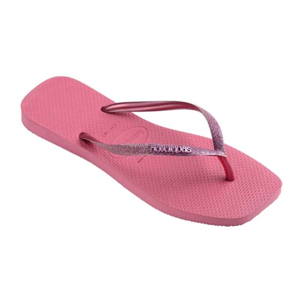 Havaianas Slim Square Glitter Flip Flops W