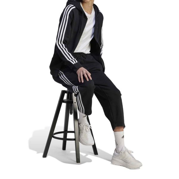 adidas Essentials 3-Stripes Full-Zip Fleece Hoodie W