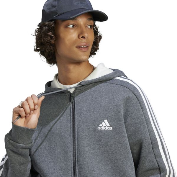 adidas Essentials Fleece 3-Stripes Full-Zip Hoodie M