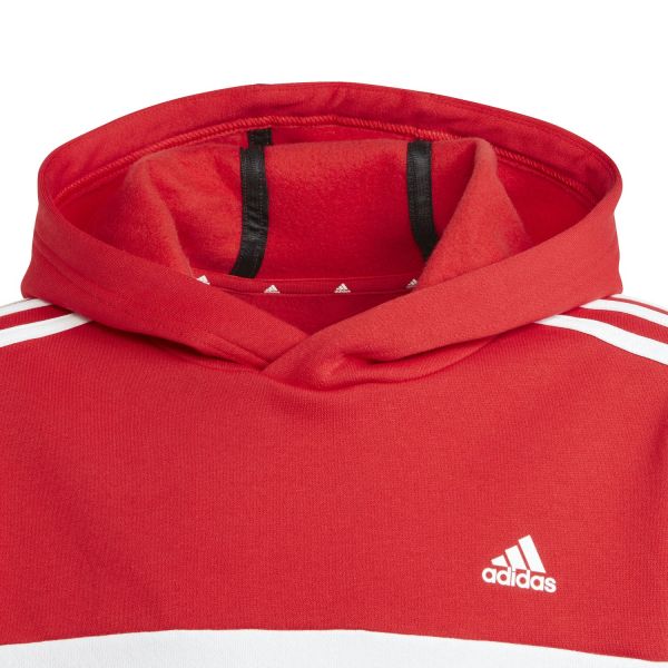 adidas Tiberio 3-Stripes Colorblock Fleece Hoodie Kids K