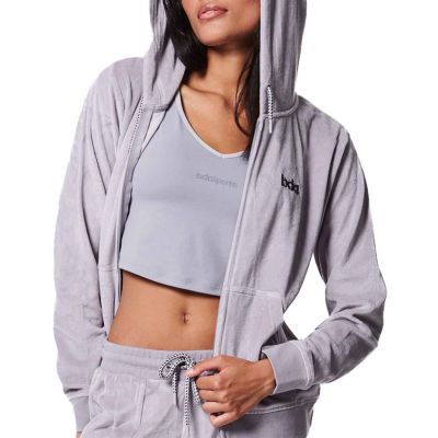 Body Action Velour Hoodie Jacket W