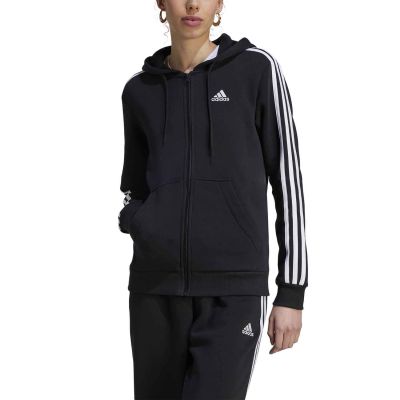 adidas Essentials 3-Stripes Full-Zip Fleece Hoodie W