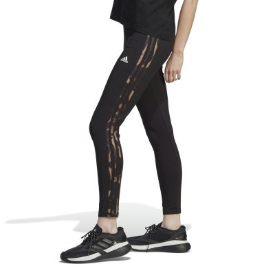 adidas Vibrant Print 3-Stripes Cotton Leggings W